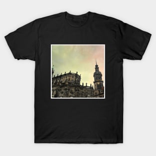 Beautiful Retro Photography from Dresden Germany sightseeing with rainbow sky T-Shirt